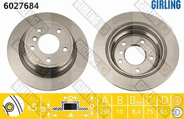 Girling 6027684 - Kočioni disk www.molydon.hr