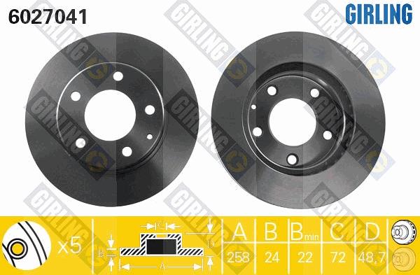 Girling 6027041 - Kočioni disk www.molydon.hr