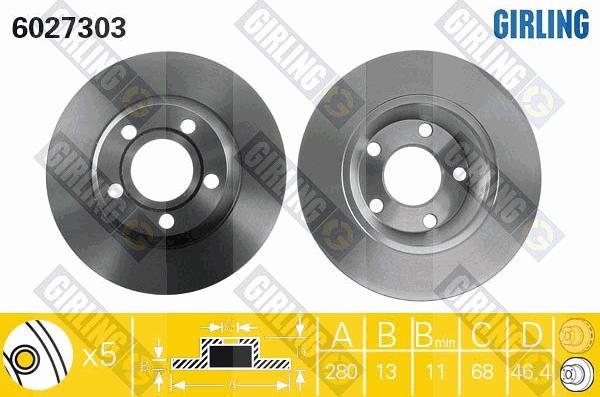 Girling 6027303 - Kočioni disk www.molydon.hr