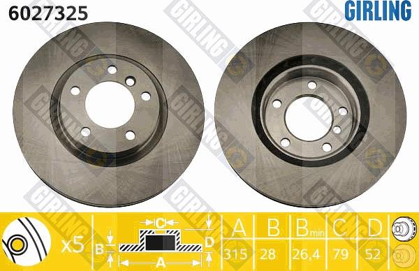 Girling 6027325 - Kočioni disk www.molydon.hr