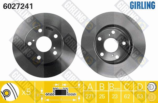 Girling 6027241 - Kočioni disk www.molydon.hr