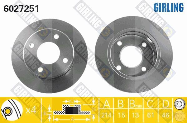 Girling 6027251 - Kočioni disk www.molydon.hr