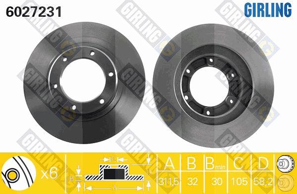 Girling 6027231 - Kočioni disk www.molydon.hr