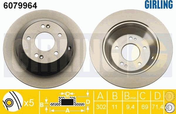 Girling 6079964 - Kočioni disk www.molydon.hr