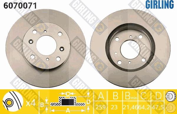 Girling 6070071 - Kočioni disk www.molydon.hr