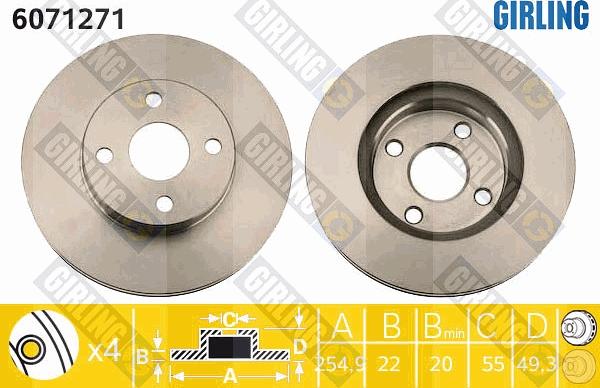 Girling 6071271 - Kočioni disk www.molydon.hr