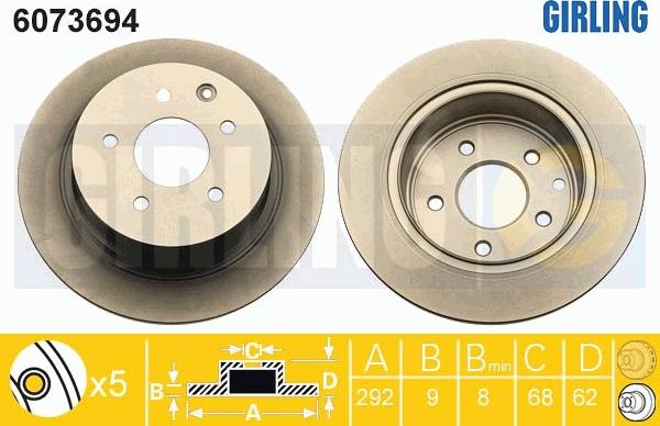 Girling 6073694 - Kočioni disk www.molydon.hr