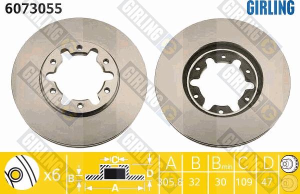 Girling 6073055 - Kočioni disk www.molydon.hr