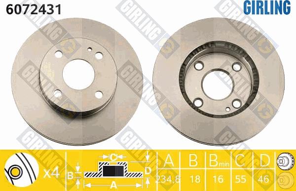 Girling 6072431 - Kočioni disk www.molydon.hr