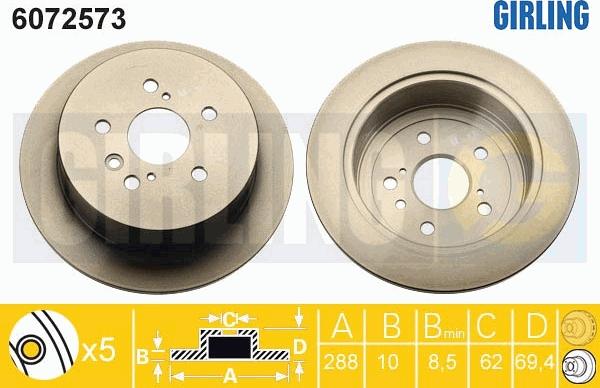 Girling 6072573 - Kočioni disk www.molydon.hr