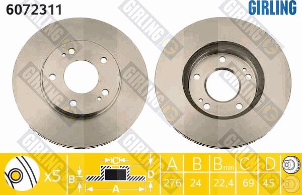 Girling 6072311 - Kočioni disk www.molydon.hr