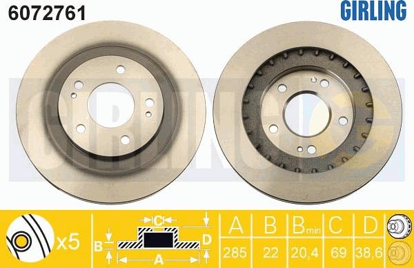 Girling 6072761 - Kočioni disk www.molydon.hr