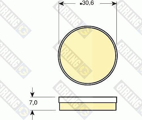 Girling 6102719 - Komplet Pločica, rucna disk-kočnica www.molydon.hr