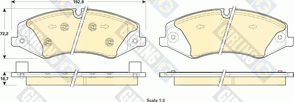 Girling 6118981 - Komplet Pločica, disk-kočnica www.molydon.hr