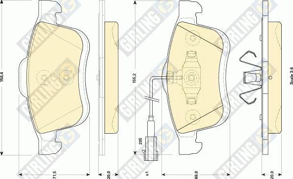 Girling 6118654 - Komplet Pločica, disk-kočnica www.molydon.hr