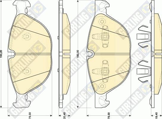 Girling 6117282 - Komplet Pločica, disk-kočnica www.molydon.hr