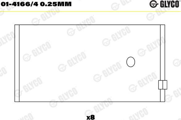 Glyco 01-4166/4 0.25mm - Ležaj klipnjače www.molydon.hr