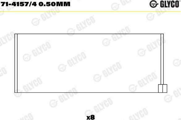 Glyco 71-4157/4 0.50mm - Ležaj klipnjače www.molydon.hr