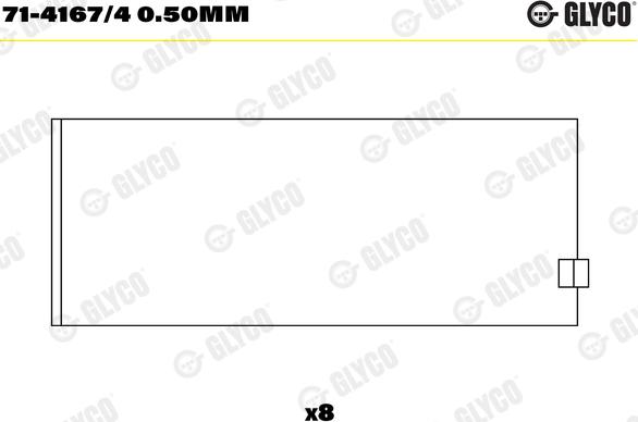 Glyco 71-4167/4 0.50mm - Ležaj klipnjače www.molydon.hr