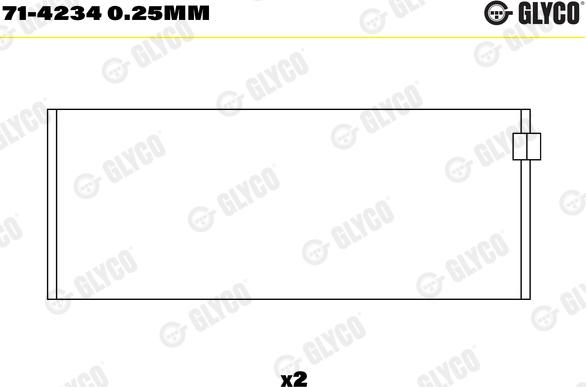 Glyco 71-4234 0.25mm - Ležaj klipnjače www.molydon.hr