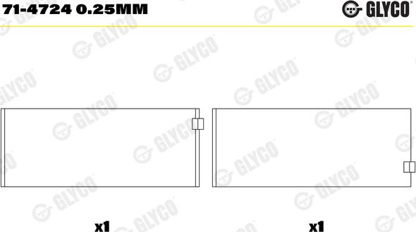 Glyco 71-4724 0.25MM - Ležaj klipnjače www.molydon.hr