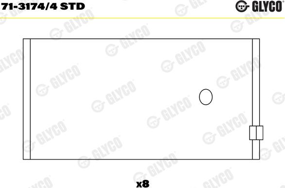 Glyco 71-3174/4 STD - Ležaj klipnjače www.molydon.hr