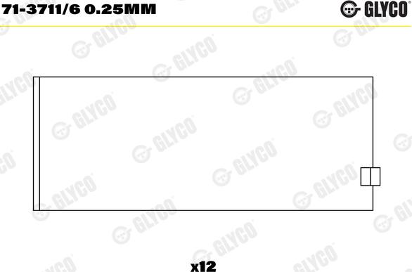 Glyco 71-3711/6 0.25MM - Ležaj klipnjače www.molydon.hr