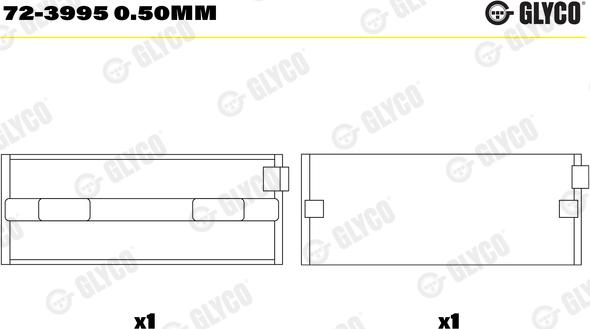 Glyco 72-3995 0.50mm - Ležaj radilice www.molydon.hr