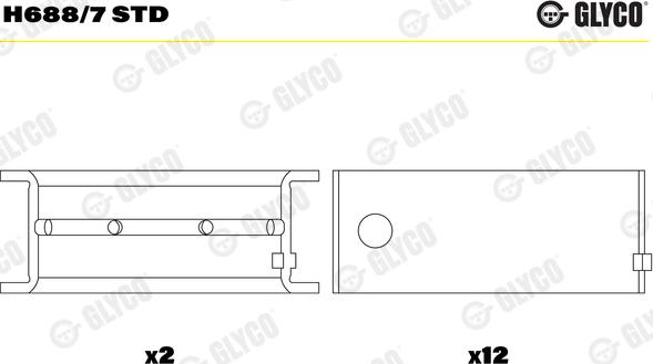 Glyco H688/7 STD - Ležaj radilice www.molydon.hr