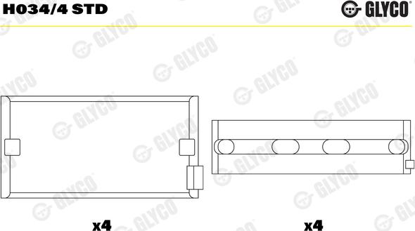 Glyco H034/4 STD - Ležaj radilice www.molydon.hr