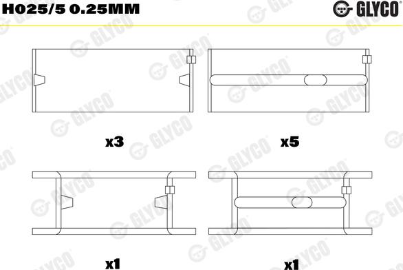 Glyco H025/5 0.25mm - Ležaj radilice www.molydon.hr