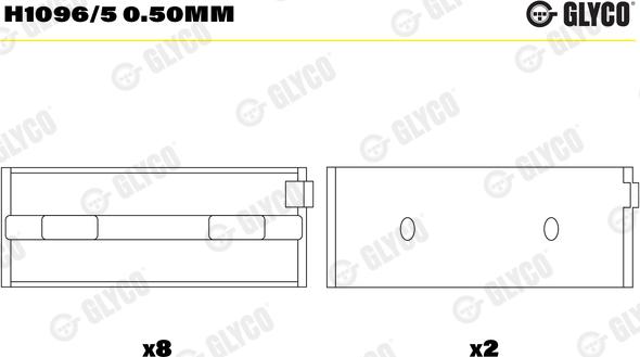 Glyco H1096/5 0.50mm - Ležaj radilice www.molydon.hr