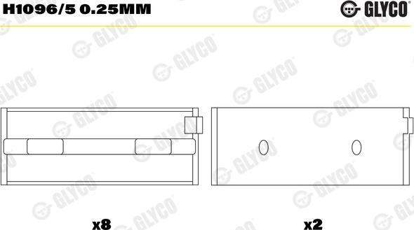 Glyco H1096/5 0.25mm - Ležaj radilice www.molydon.hr