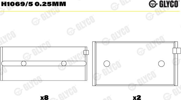 Glyco H1069/5 0.25mm - Ležaj radilice www.molydon.hr