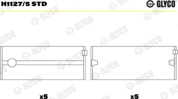 Glyco H1127/5 STD - Ležaj radilice www.molydon.hr