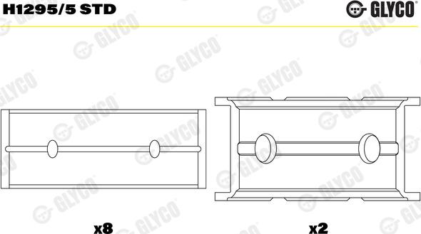 Glyco H1295/5 STD - Ležaj radilice www.molydon.hr