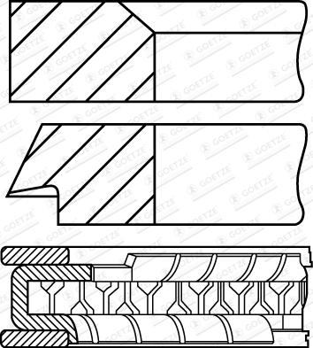 Goetze Engine 08-424800-40 - Komplet klipnih prstenova www.molydon.hr