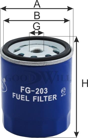 GoodWill FG 203 - Filter za gorivo www.molydon.hr