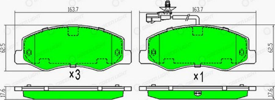 Green Light GLBP0434 - Komplet Pločica, disk-kočnica www.molydon.hr