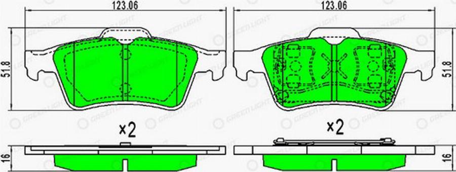 Green Light GLBP0015 - Komplet Pločica, disk-kočnica www.molydon.hr