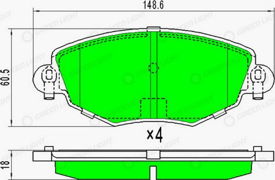 Green Light GLBP0083 - Komplet Pločica, disk-kočnica www.molydon.hr