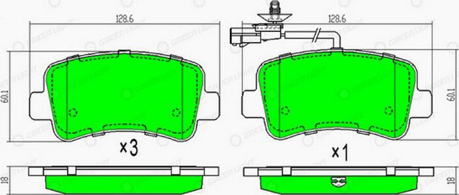 Green Light GLBP0079 - Komplet Pločica, disk-kočnica www.molydon.hr