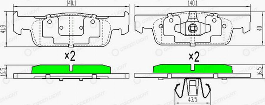 Green Light GLBP0118 - Komplet Pločica, disk-kočnica www.molydon.hr