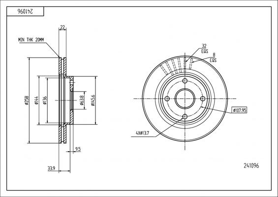 Hart 241 096 - Kočioni disk www.molydon.hr