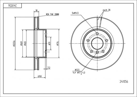 Hart 241 056 - Kočioni disk www.molydon.hr