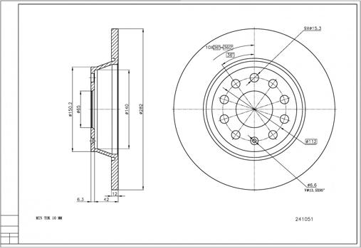 Hart 241 051 - Kočioni disk www.molydon.hr