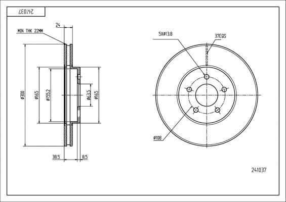 Hart 241 037 - Kočioni disk www.molydon.hr