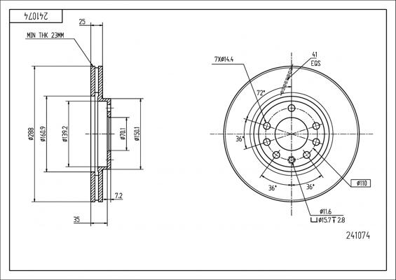 Hart 241 074 - Kočioni disk www.molydon.hr