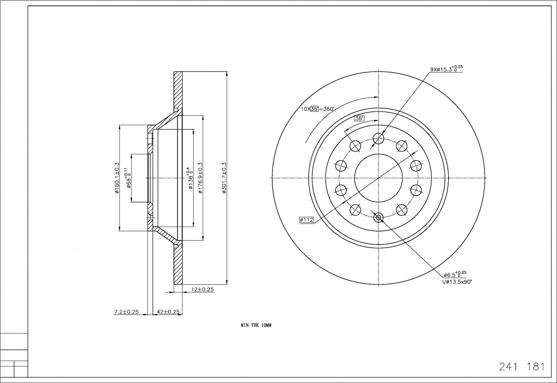 Hart 241 181 - Kočioni disk www.molydon.hr