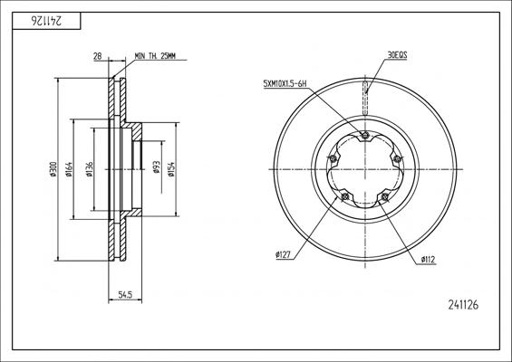 Hart 241 126 - Kočioni disk www.molydon.hr